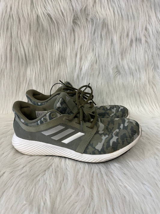 Shoes Athletic By Adidas In Camouflage Print, Size: 8.5