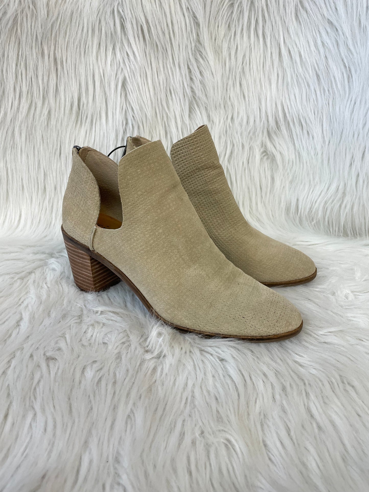 Taupe Boots Ankle Heels Lucky Brand, Size 8.5