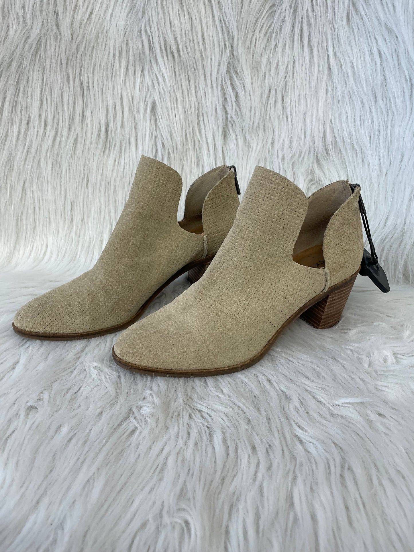 Taupe Boots Ankle Heels Lucky Brand, Size 8.5