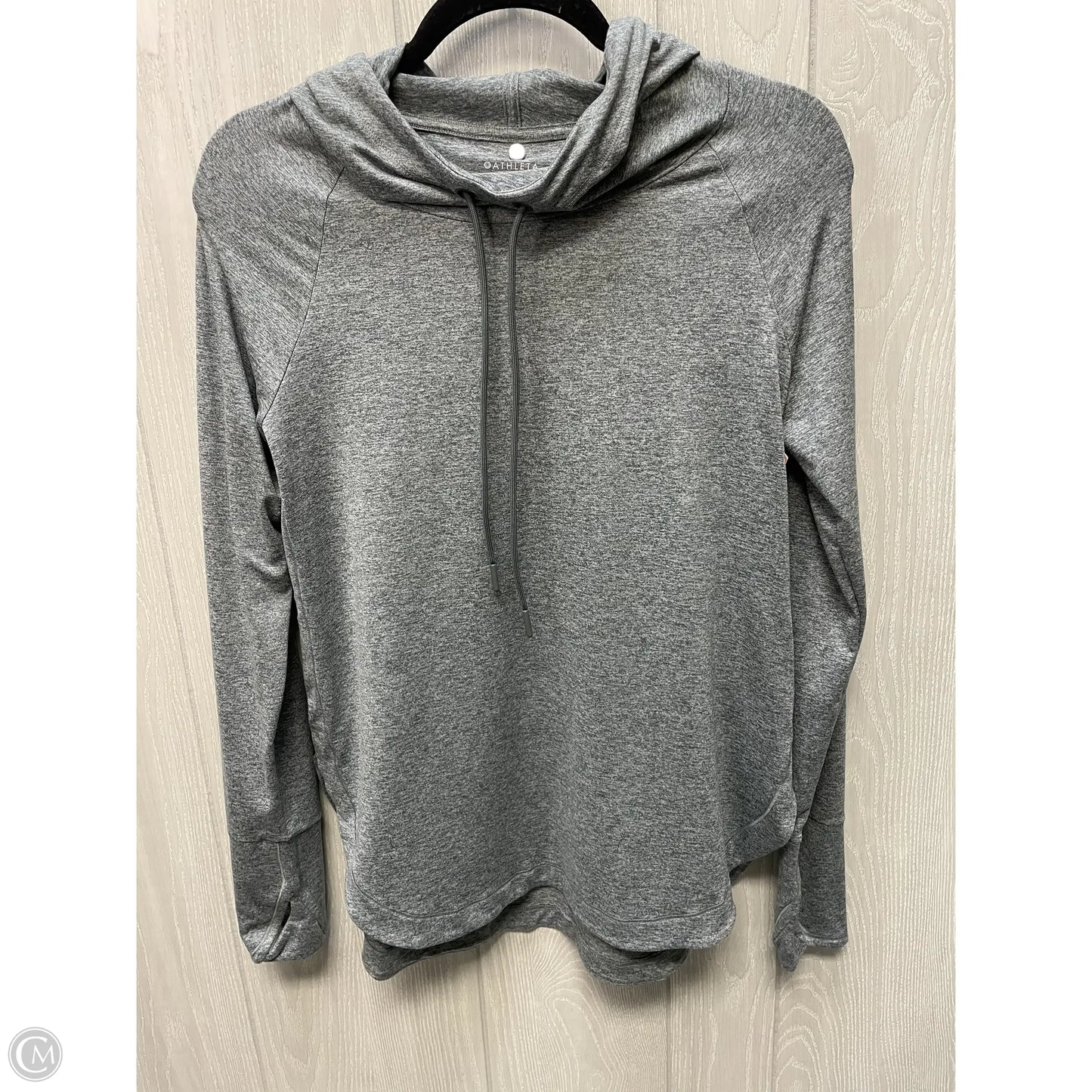 Athletic Top Long Sleeve Hoodie By Athleta In Grey, Size: S