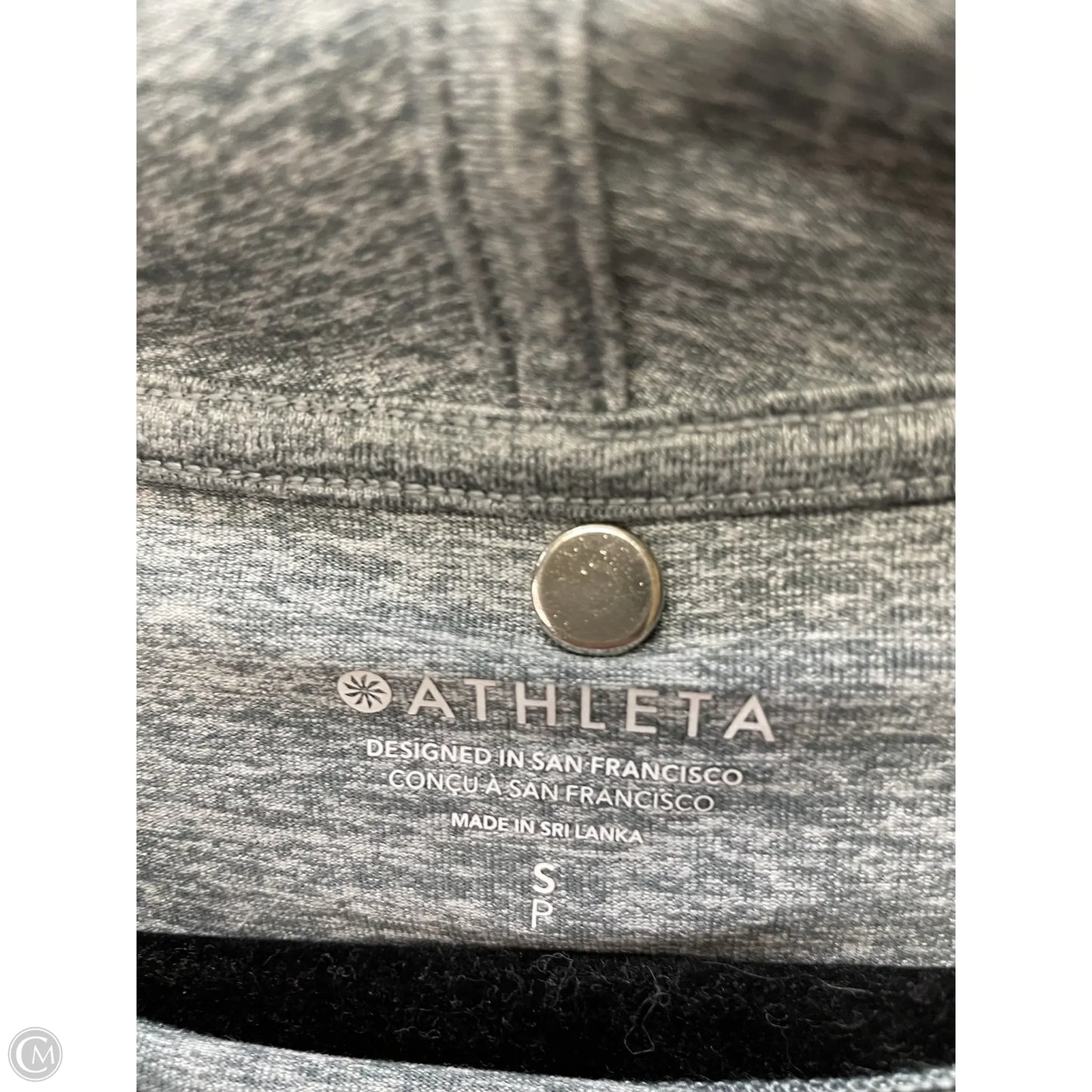 Athletic Top Long Sleeve Hoodie By Athleta In Grey, Size: S