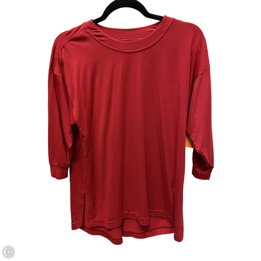 Top 3/4 Sleeve By Athleta In Red, Size: Xs