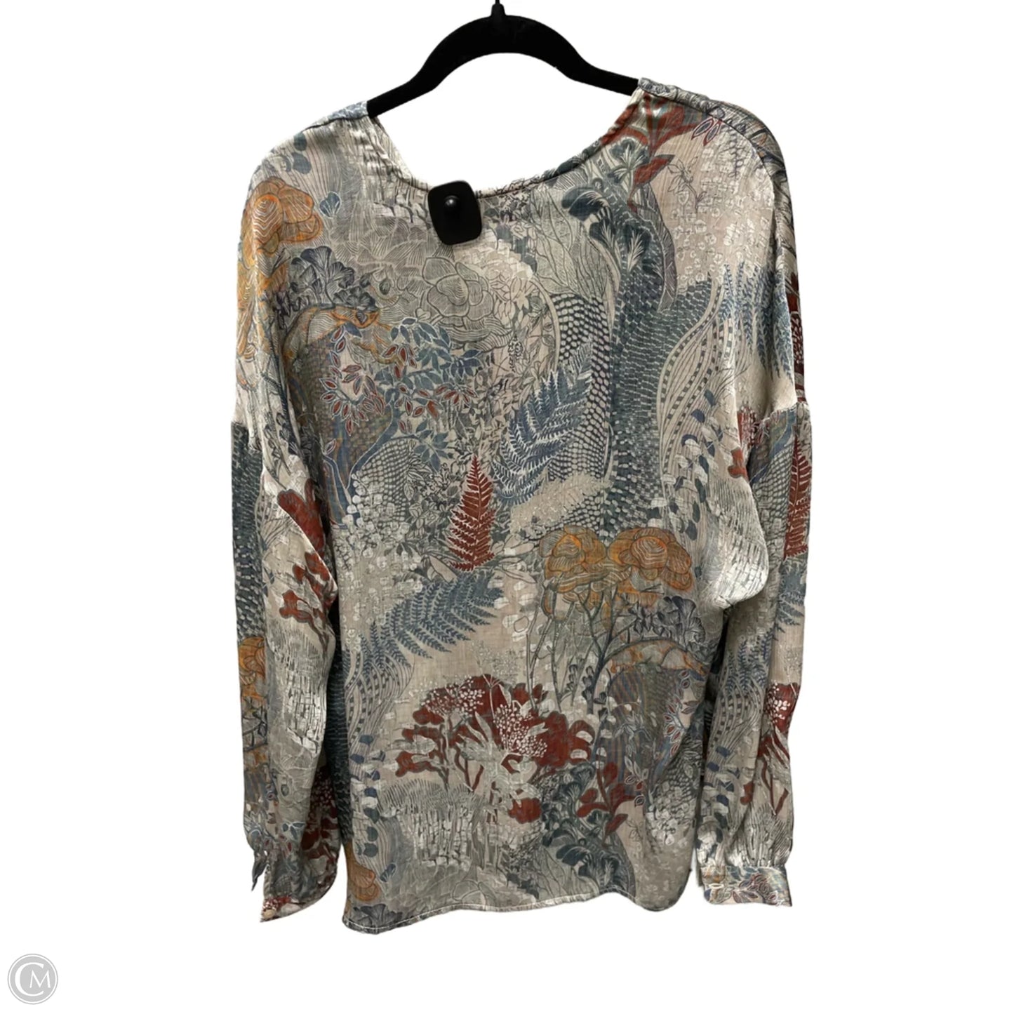 Top 3/4 Sleeve By ICONA In Floral Print, Size: L