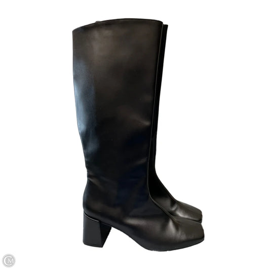 Boots Mid-calf Heels By Cmc In Black, Size: 9.5