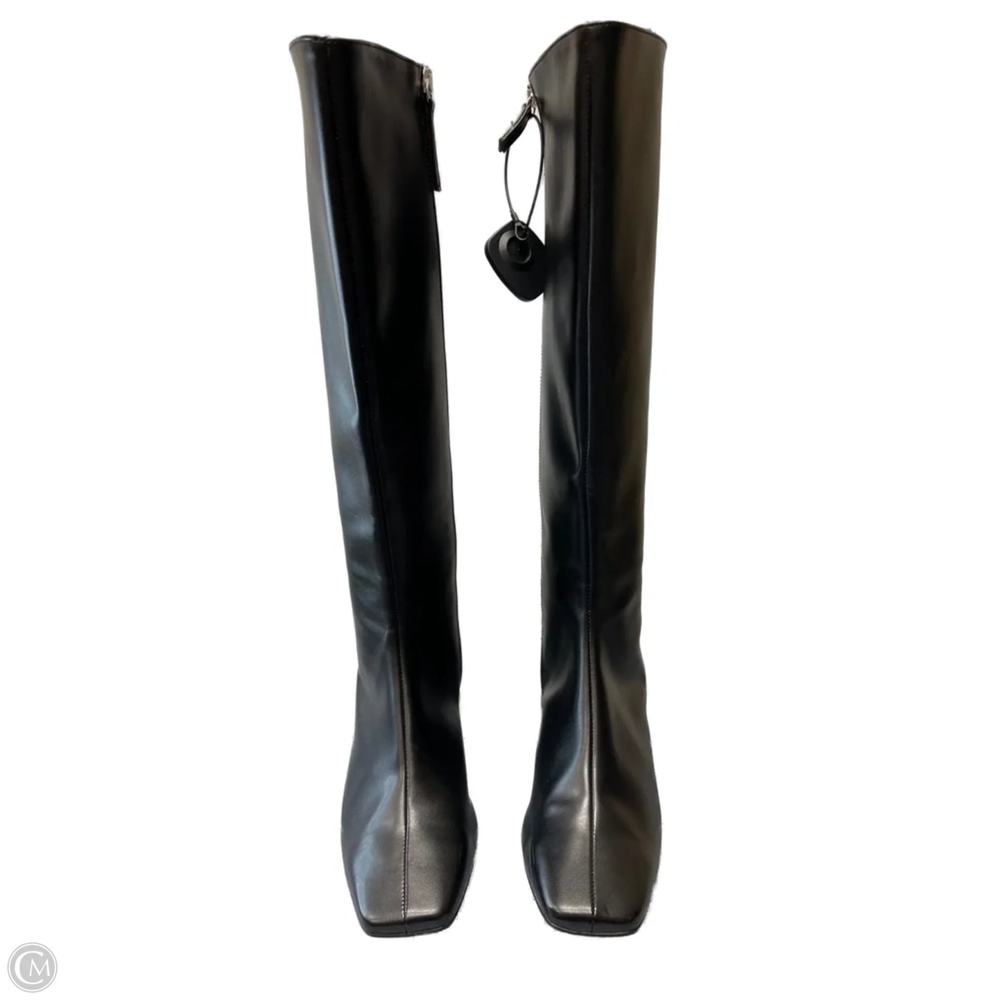 Boots Mid-calf Heels By Cmc In Black, Size: 9.5