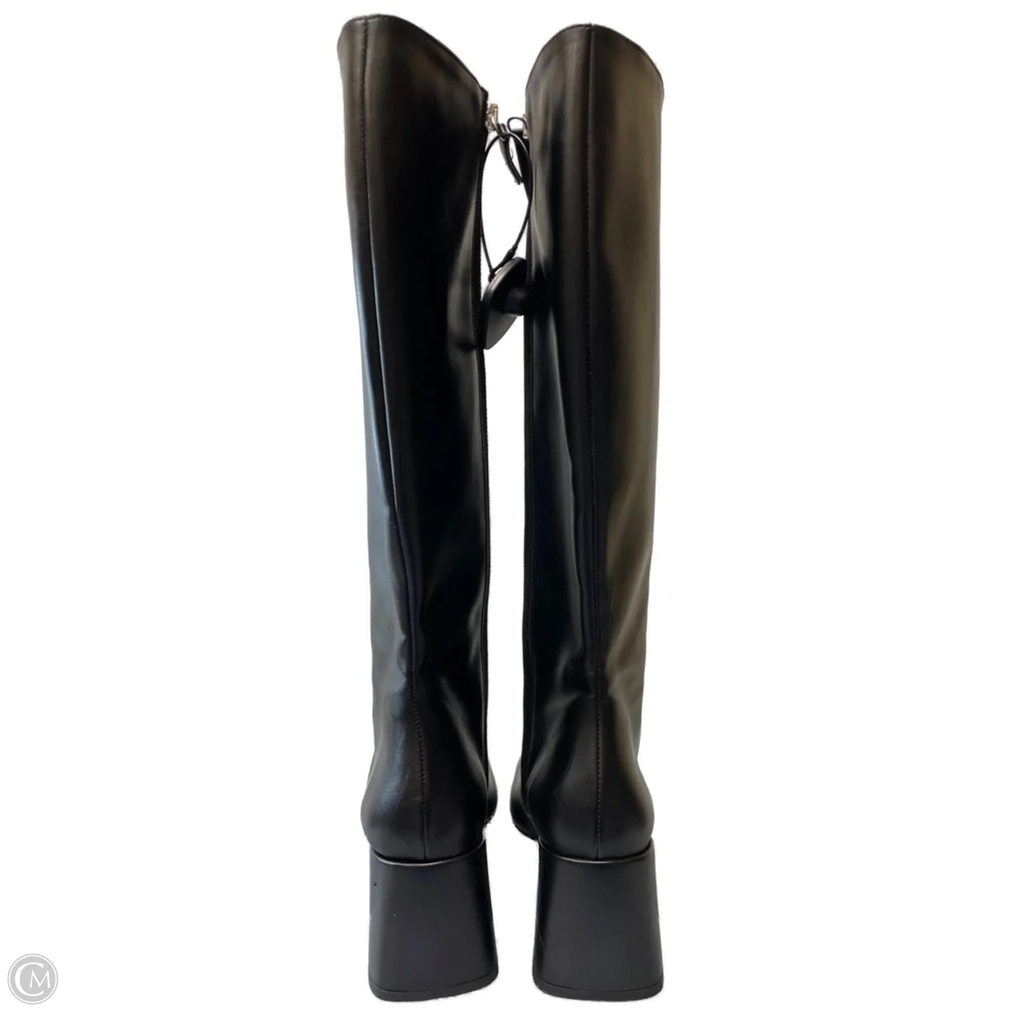 Boots Mid-calf Heels By Cmc In Black, Size: 9.5
