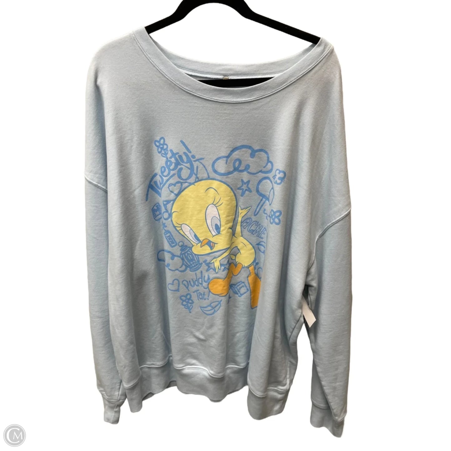 Sweatshirt Crewneck By Clothes Mentor In Blue, Size: 3x