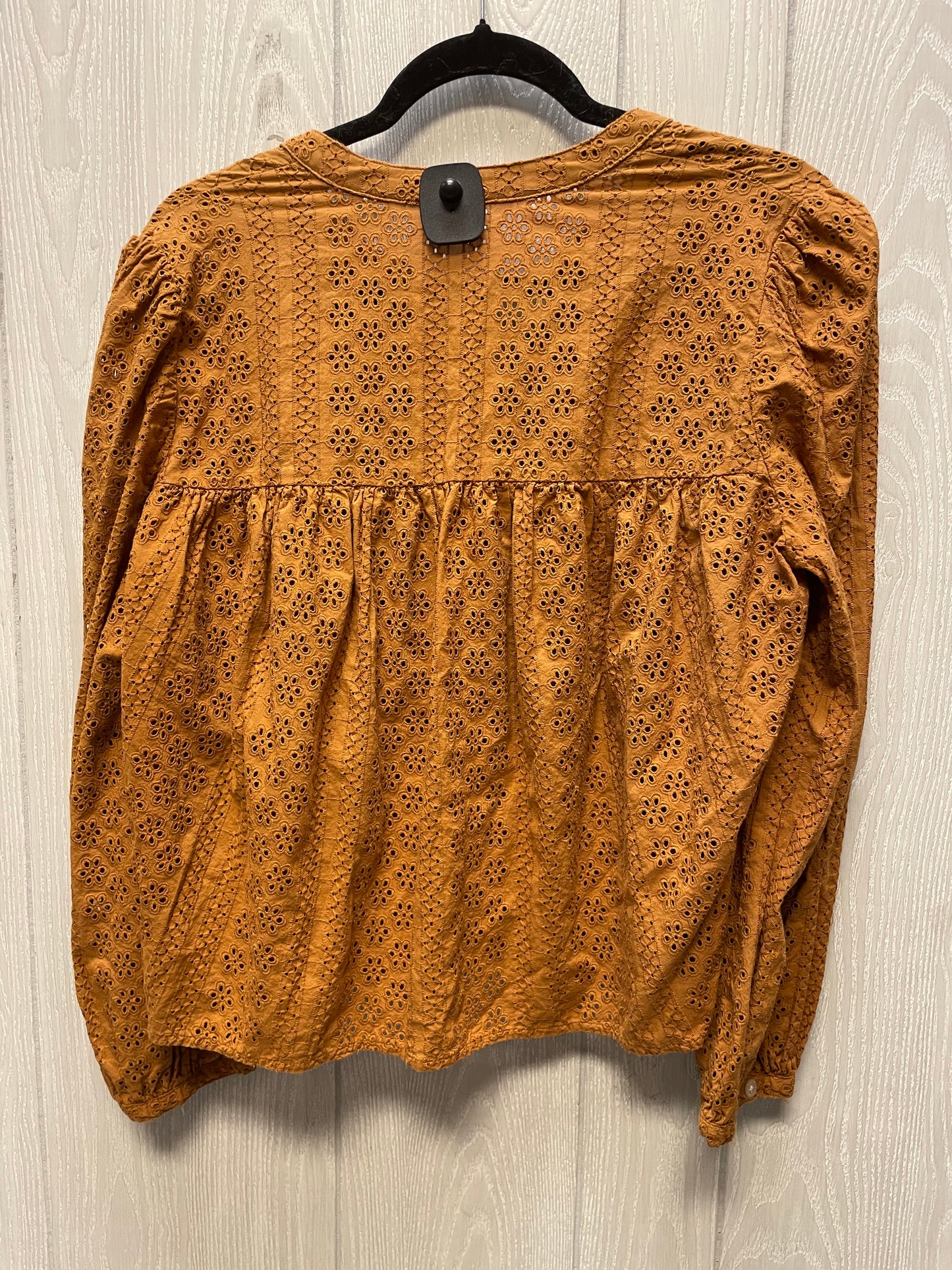 Top Long Sleeve By Madewell In Brown, Size: Xl