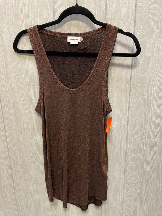 Top Sleeveless By Zadig And Voltaire In Bronze, Size: L