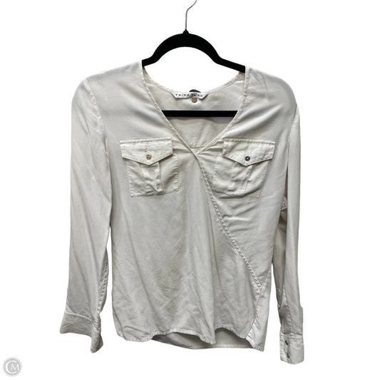 Top Long Sleeve By Trina Turk In Beige, Size: S