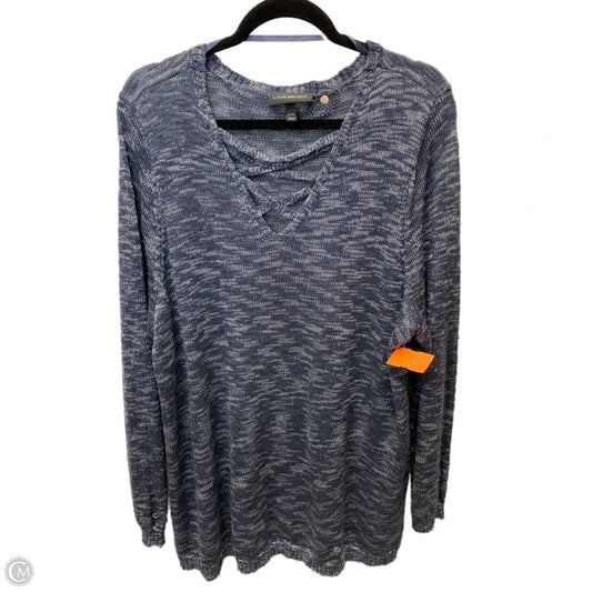 Sweater By Lane Bryant In Blue & White, Size: 3x