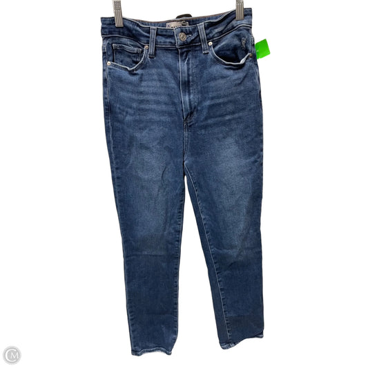 Jeans Straight By Paige In Blue Denim, Size: 4