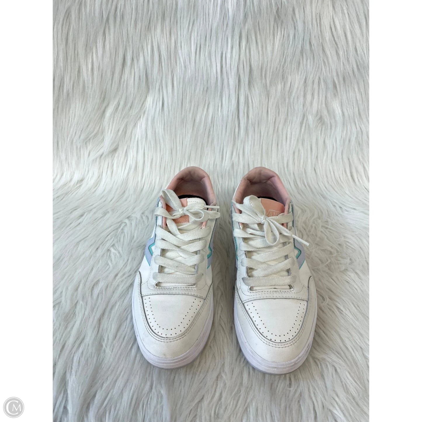 Shoes Athletic By Vans In Pink & White, Size: 7.5