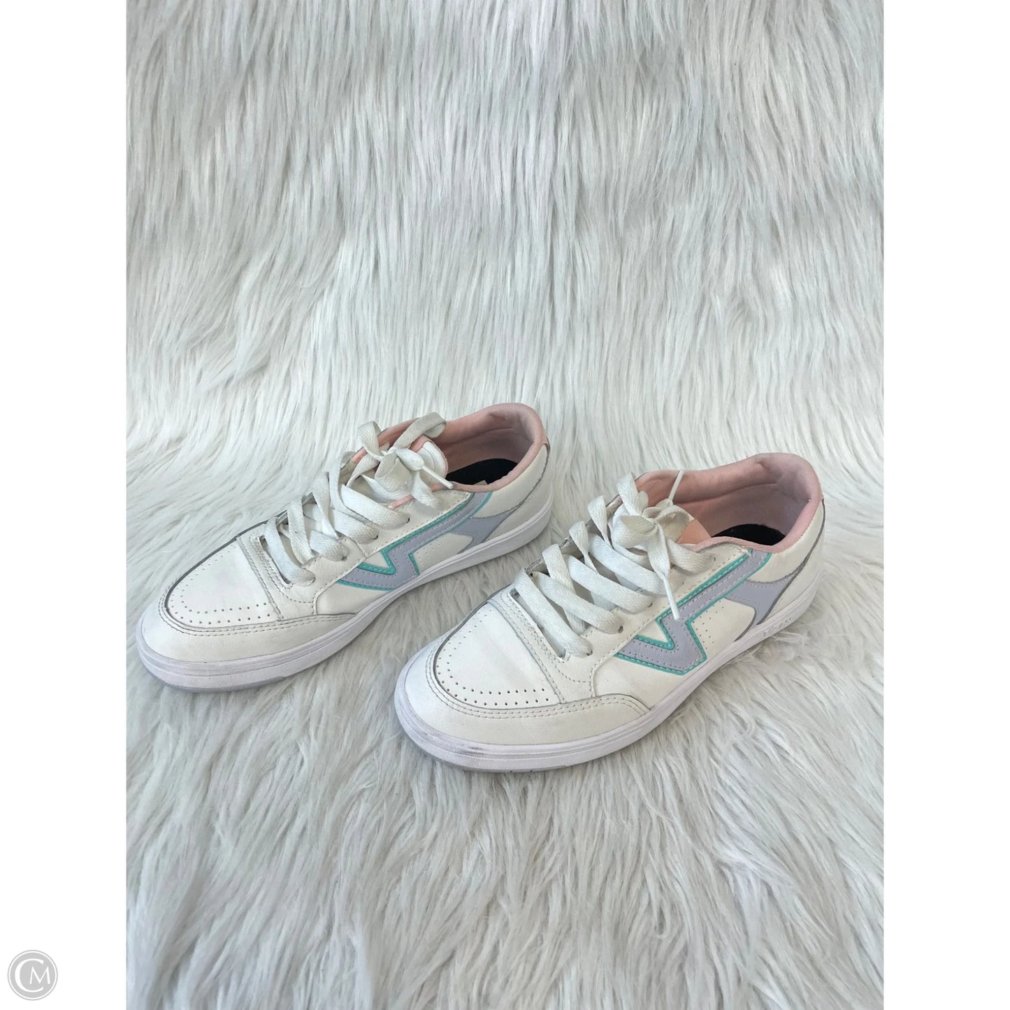 Shoes Athletic By Vans In Pink & White, Size: 7.5