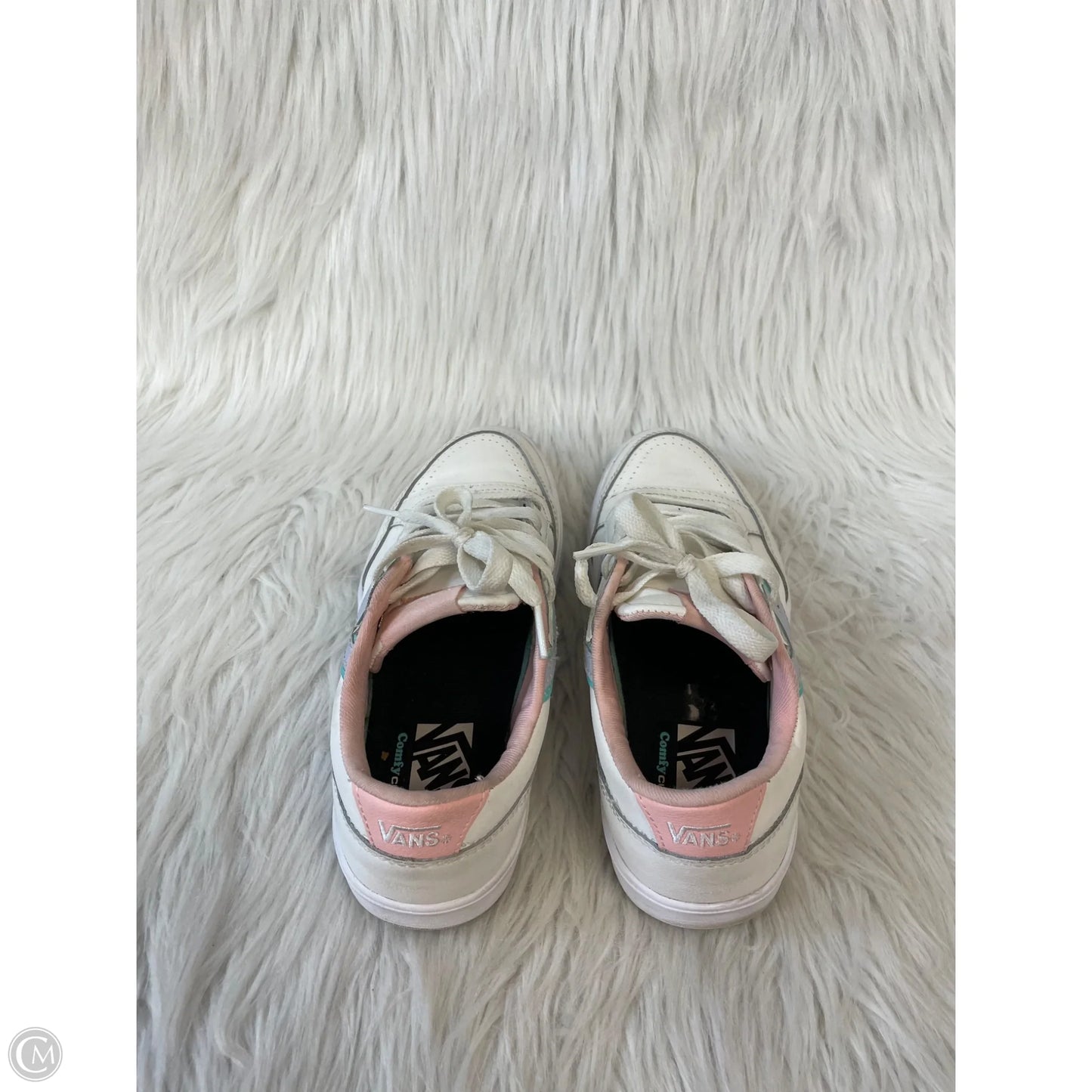 Shoes Athletic By Vans In Pink & White, Size: 7.5