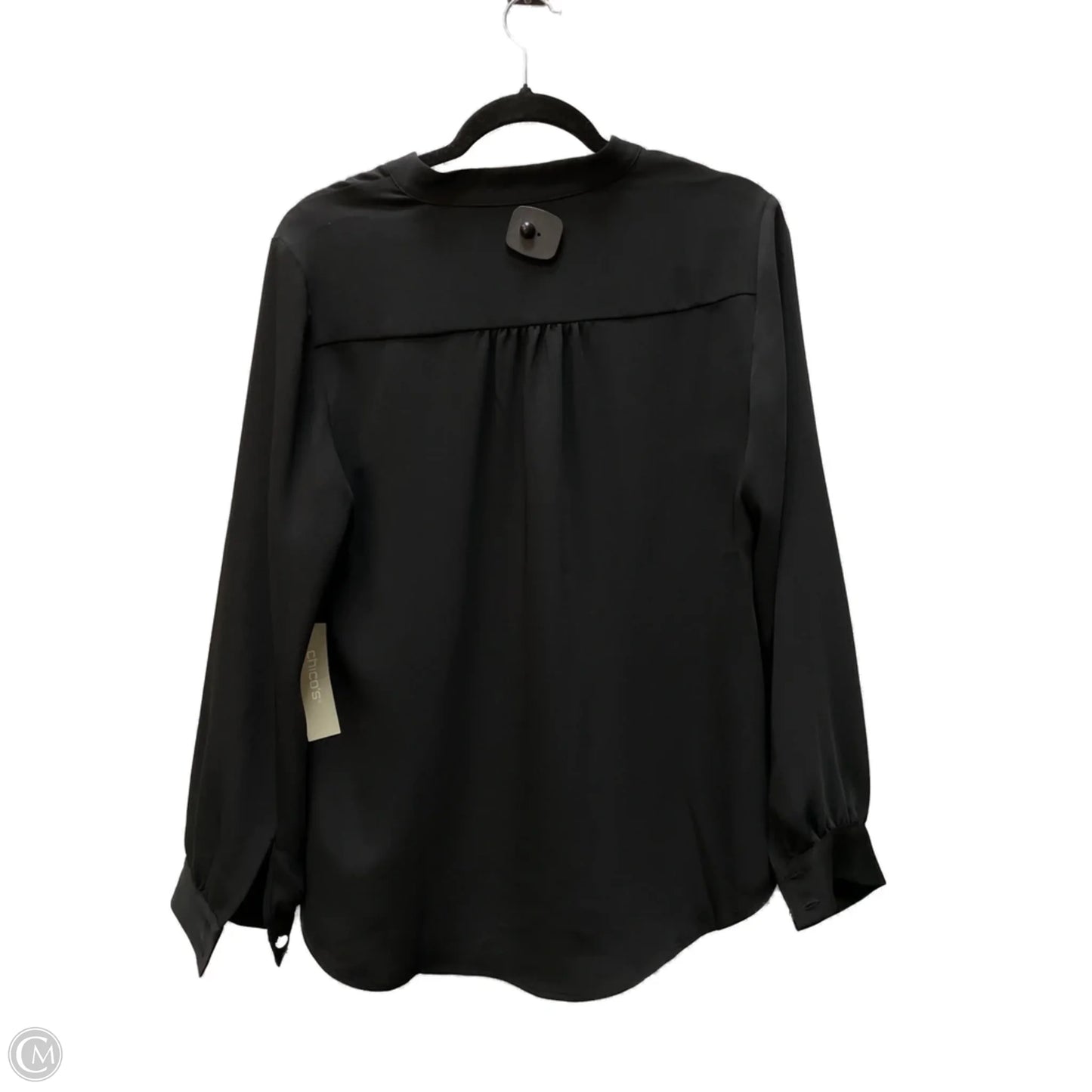 Top Long Sleeve By Chicos In Black, Size: M