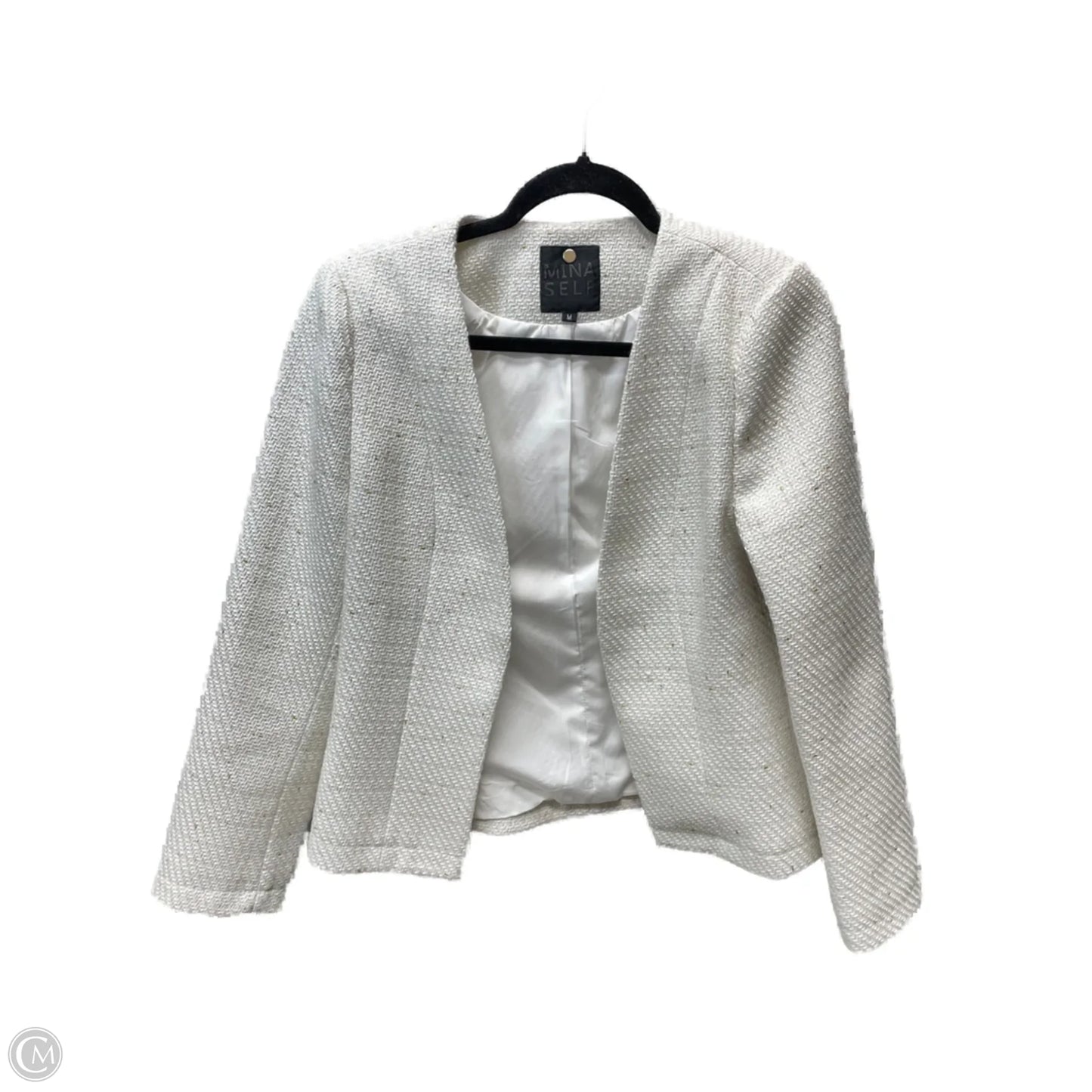 Blazer By Clothes Mentor In Cream, Size: M