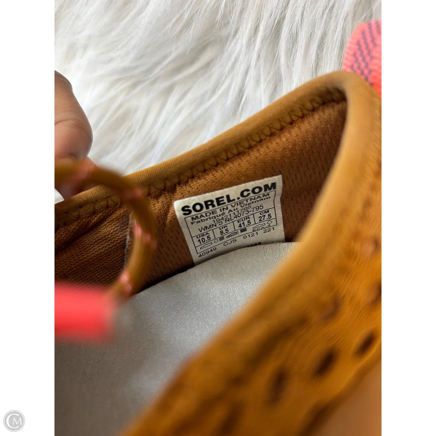 Shoes Athletic By Sorel In Brown & Pink, Size: 10.5