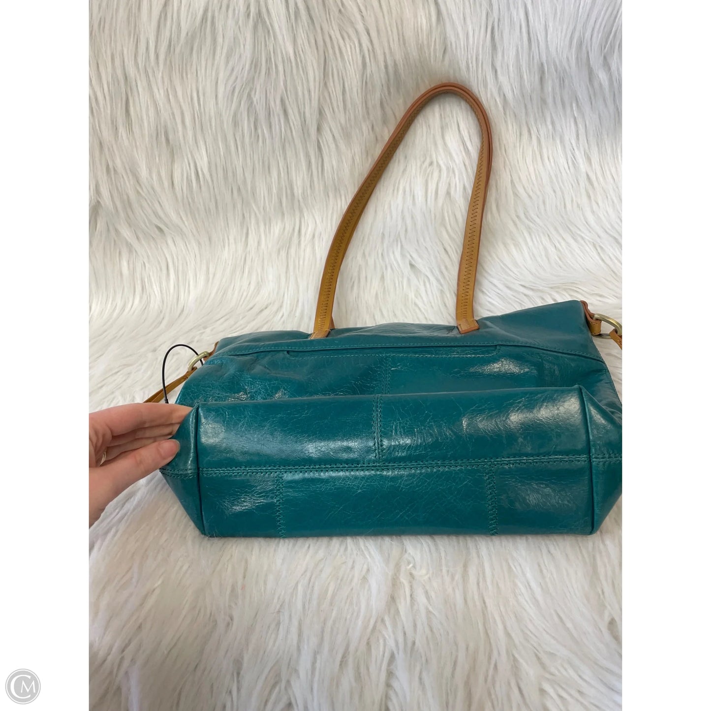 Handbag Leather By Hobo Intl, Size: Medium