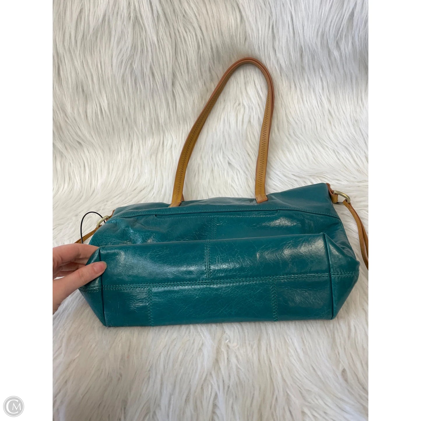 Handbag Leather By Hobo Intl, Size: Medium