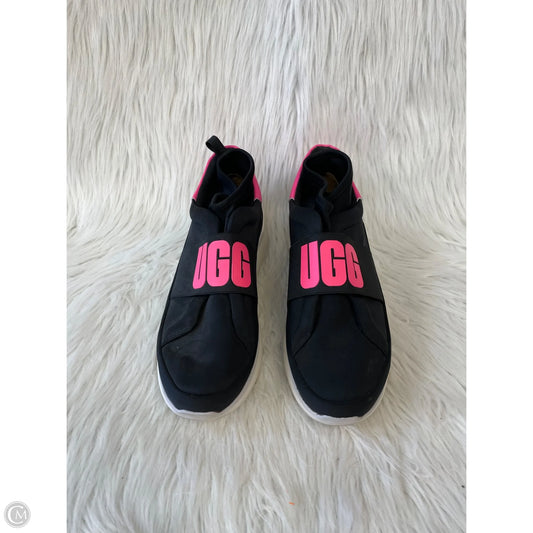 Shoes Designer By Ugg In Black & Pink, Size: 9