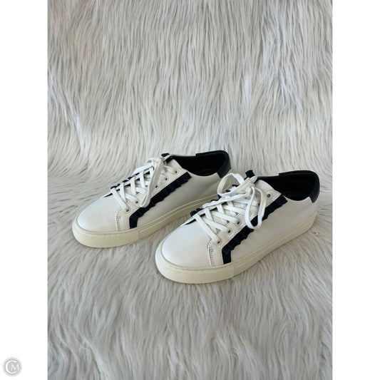 Shoes Designer By Tory Burch In Blue & White, Size: 8