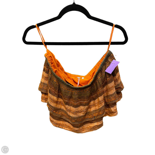 Top Sleeveless By Free People In Brown & Orange, Size: M