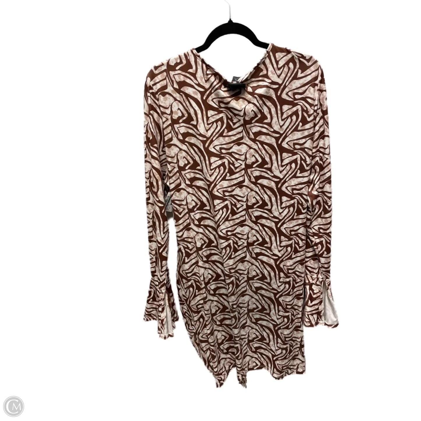 Dress Casual Short By Shein In Brown & Cream, Size: 4x