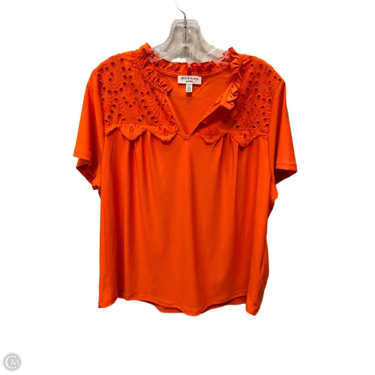 Top Short Sleeve By Clothes Mentor In Orange, Size: Xl