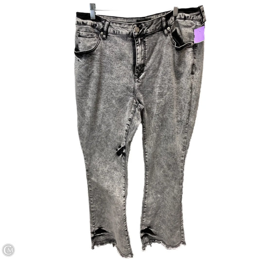 Jeans Wide Leg By Fashion Nova In Grey, Size: 18