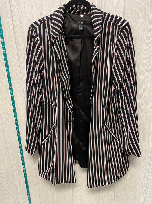 Blazer By Torrid In Striped Pattern, Size: Xs