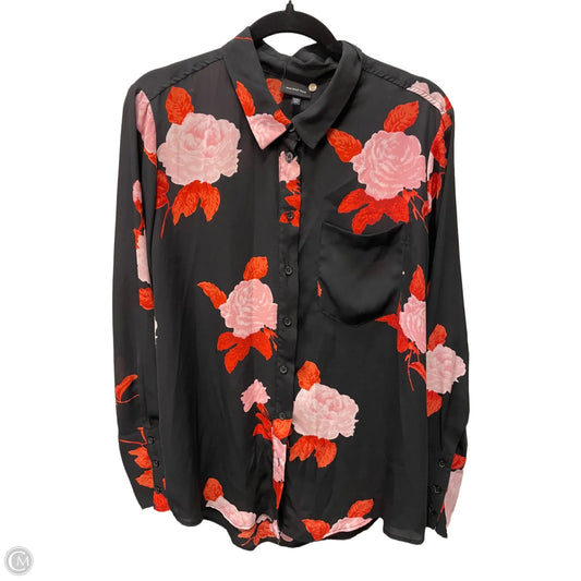 Top Long Sleeve By Who What Wear In Floral Print, Size: 2x