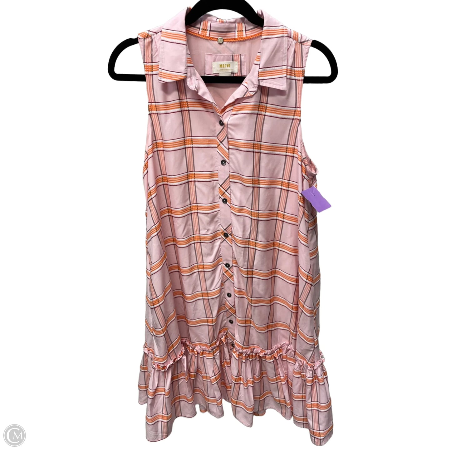 Dress Casual Short By Maeve In Orange & Pink, Size: S