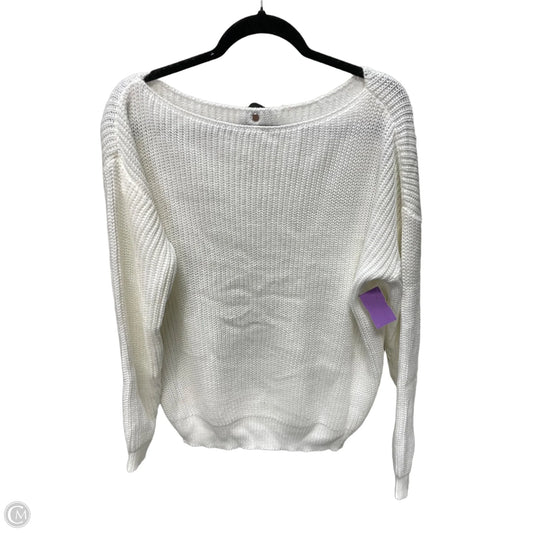 Sweater By Clothes Mentor In White, Size: M