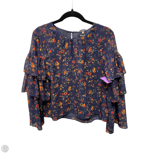 Top Long Sleeve By Madewell In Floral Print, Size: M