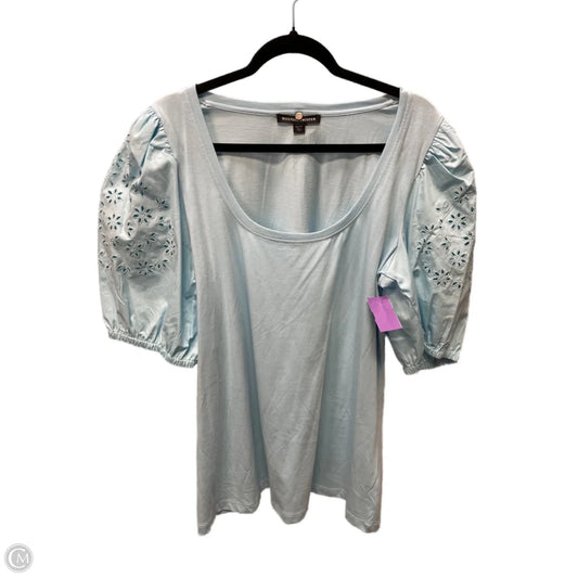 Top Short Sleeve By Boston Proper In Blue, Size: Xl