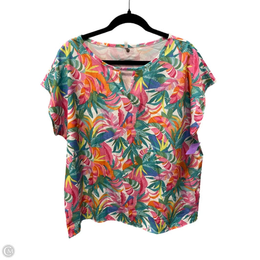 Top Short Sleeve By Clothes Mentor In Multi-colored, Size: 2x