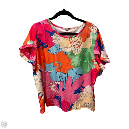 Top Short Sleeve By Clothes Mentor In Multi-colored, Size: 2x