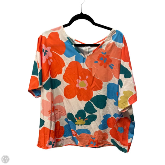 Top Short Sleeve By Clothes Mentor In Multi-colored, Size: 2x