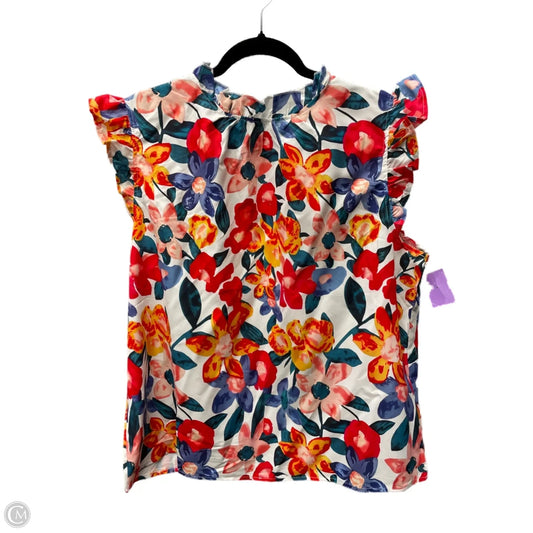 Top Short Sleeve By Clothes Mentor In Floral Print, Size: 2x