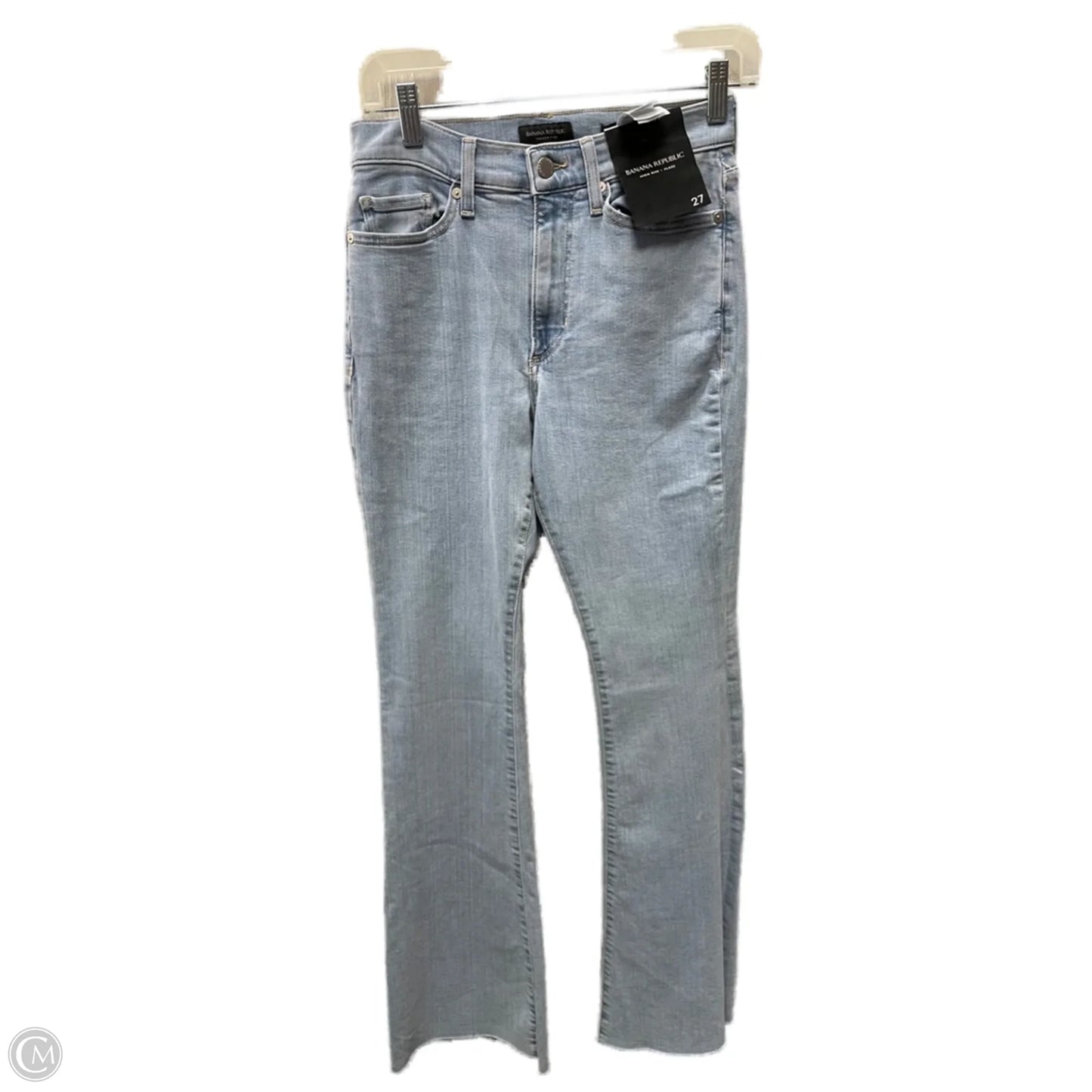 Jeans Flared By Banana Republic In Blue Denim, Size: 4