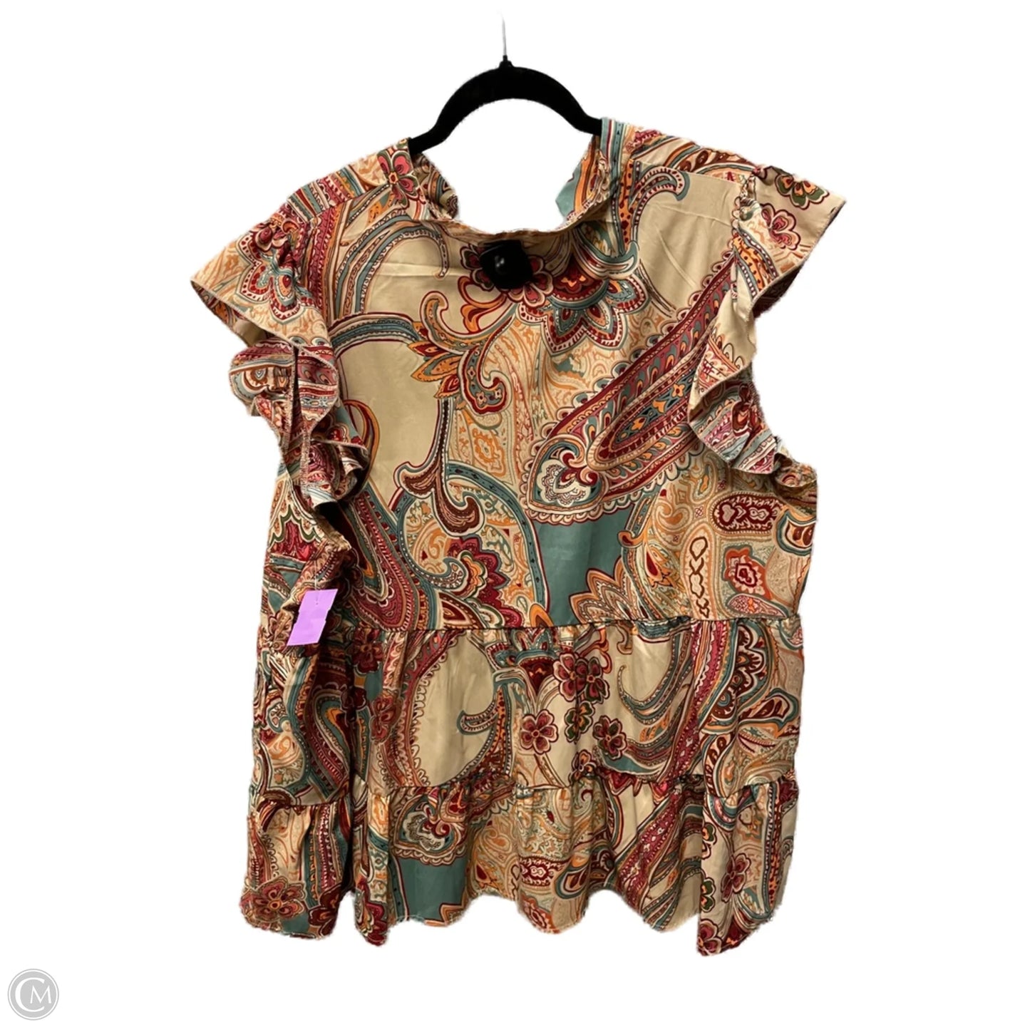Top Short Sleeve  By Shein In Nautical Print, Size: 5x