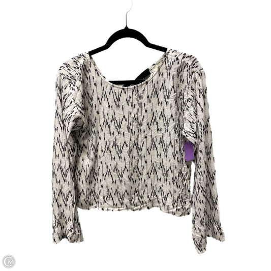 Top Long Sleeve By Bella Dahl In Black & White, Size: Xs
