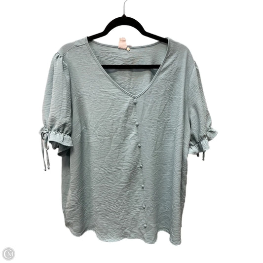 Top Short Sleeve By Naif In Blue, Size: 2x