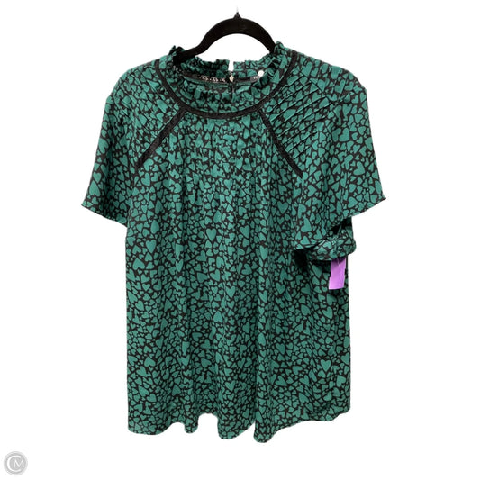 Top Short Sleeve By Torrid In Black & Green, Size: 2x
