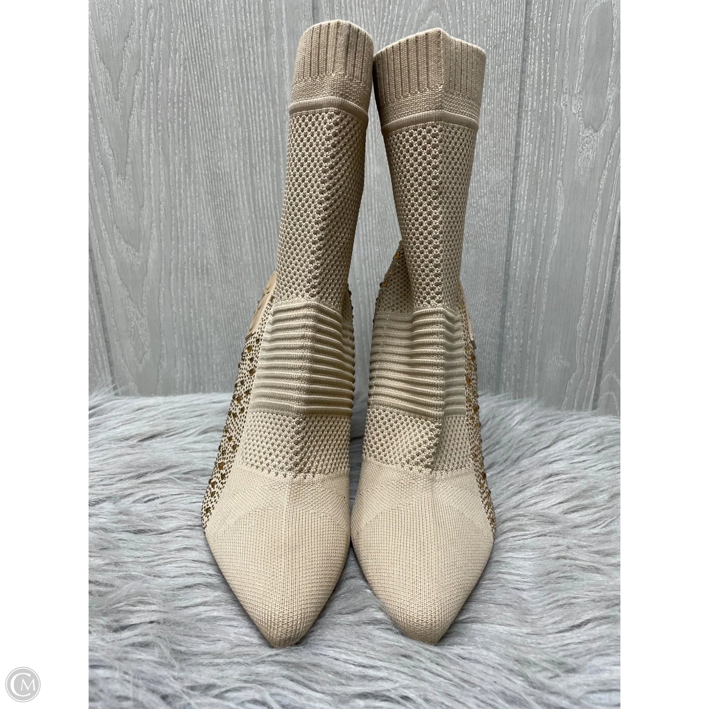 Boots Ankle Heels By Bebe In Tan, Size: 9