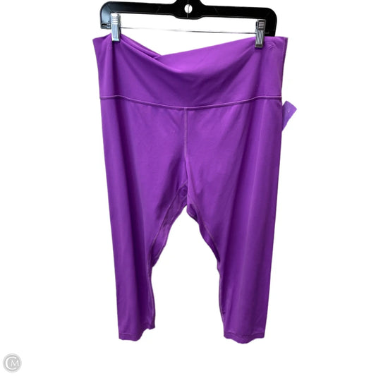 Athletic Capris By Lululemon In Purple, Size: 16