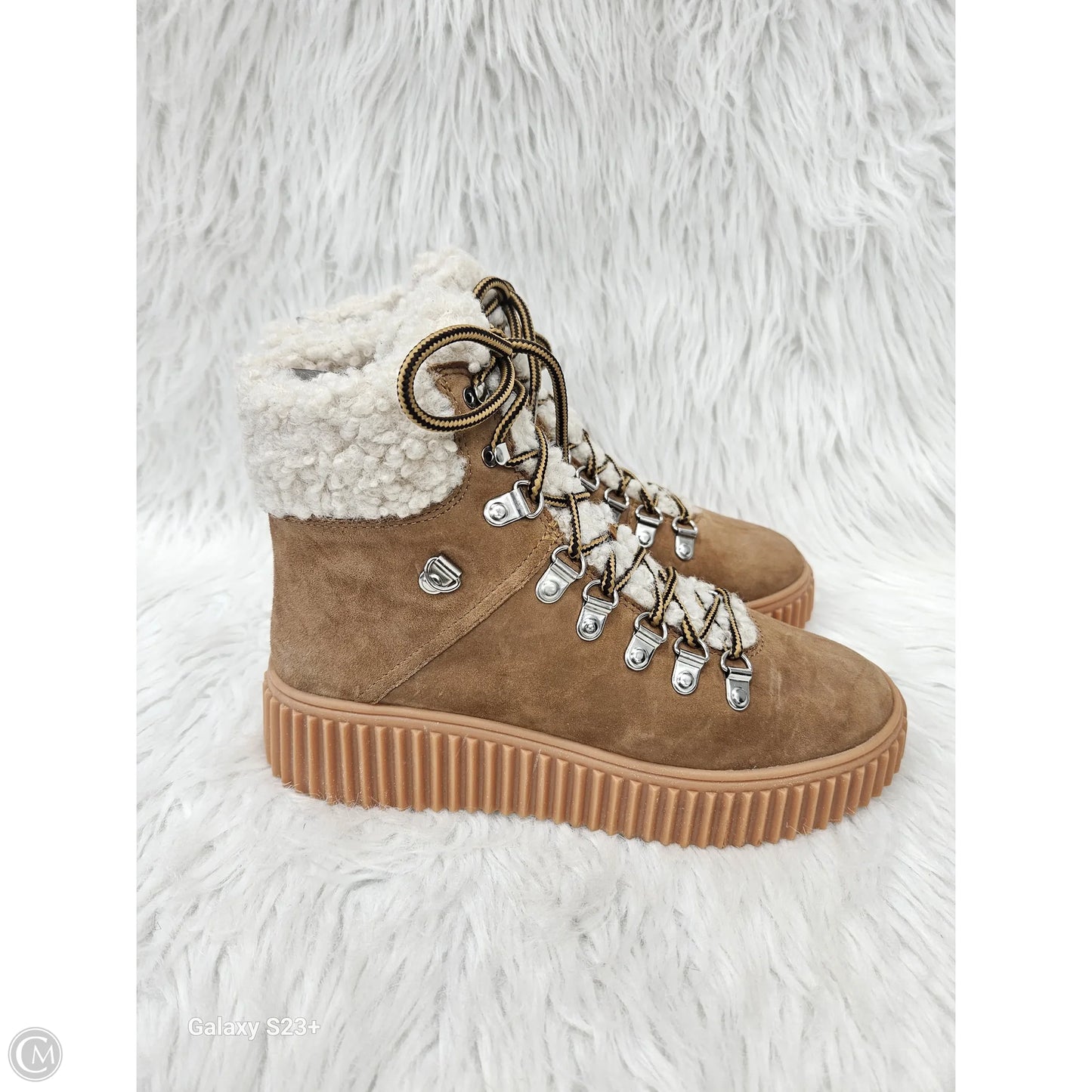 Boots Snow By Clothes Mentor In Brown, Size: 6.5