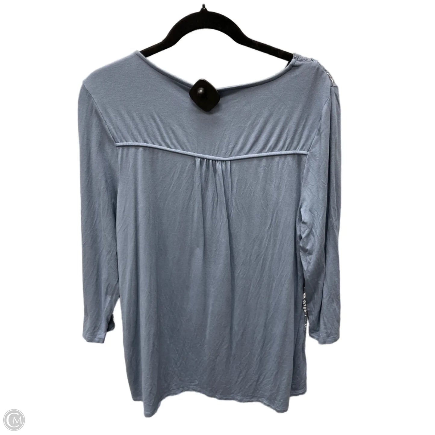 Top 3/4 Sleeve By Chicos In Blue, Size: M
