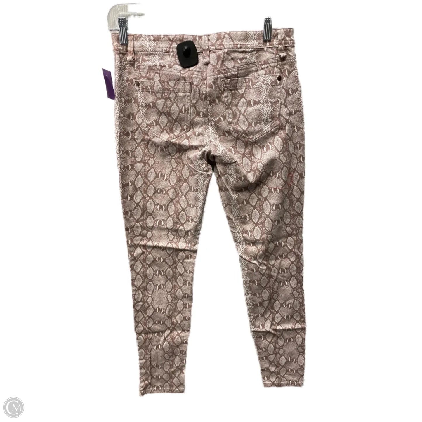 Jeans Skinny By Gianni Bini In Brown & Cream, Size: 4